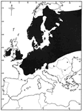 Aeshna grandis - oblasť rozšírenia