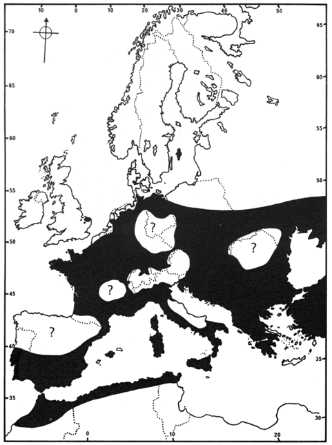 Aeschna isosceles - oblasť rozšírenia