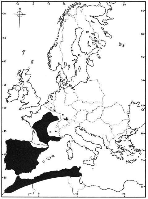 Gomphus simillimus - oblasť rozšírenia