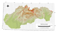 Aeshna juncea - výskyt na Slovensku