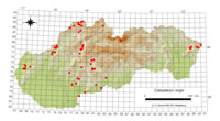 Calopteryx virgo - výskyt na Slovensku