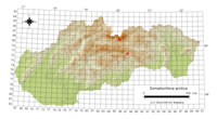 Somatochlora arctica - výskyt na Slovensku